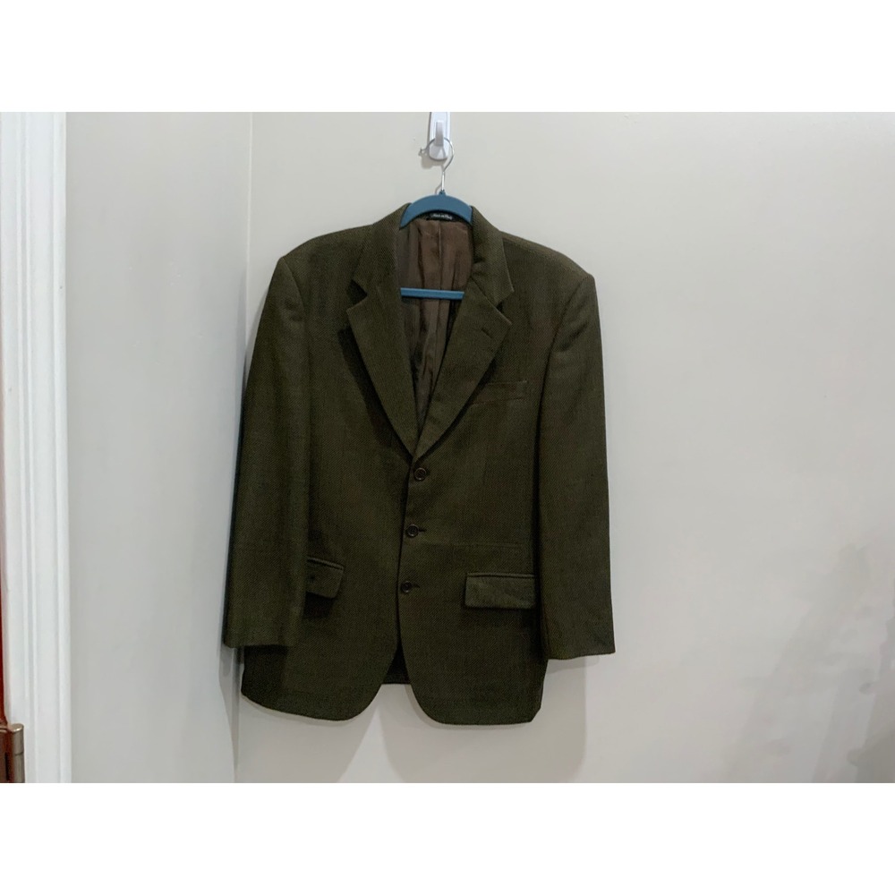 Made in Italy Example by Missoni Mens Olive  3-Button Blazer Sport Coat